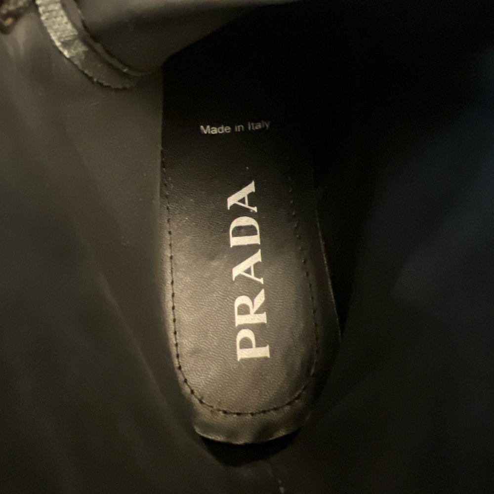 Prada Sleek Black Lace-Up Boots - Picture 9 of 16